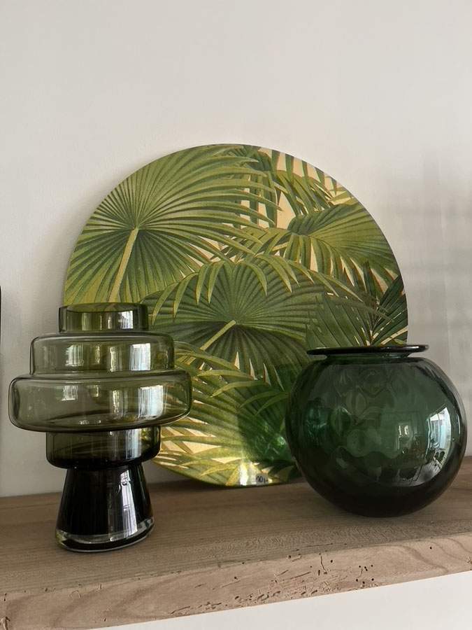 Vase noir et doré Le Touquet-Paris-Plage